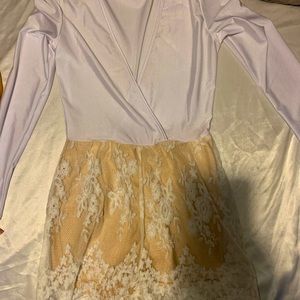 Medium white and lace bodysuit